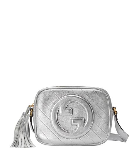 gucci sylvie small shoulder white bag harrods|Womens Gucci silver Small Leather Blondie Shoulder Bag .